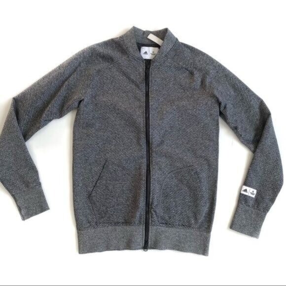 Adidas Reigning Camp Gray Zipper Jacket - S - Picture 1 of 5